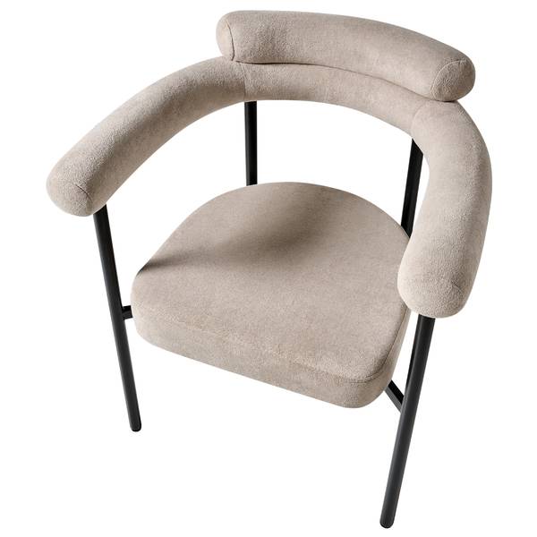 Stuhl LYNEY 2-tlg Beige - Schwarz
