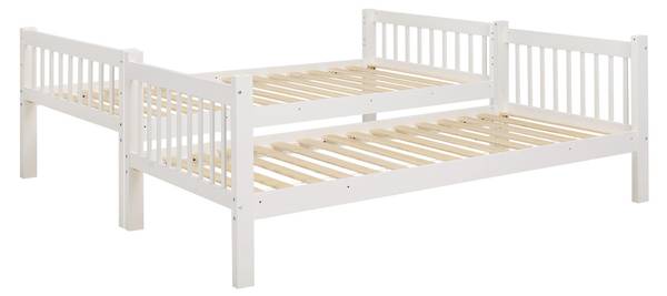 Lit superposé 3053 Avec sommier à lattes & matelas - Avec coffre de lit