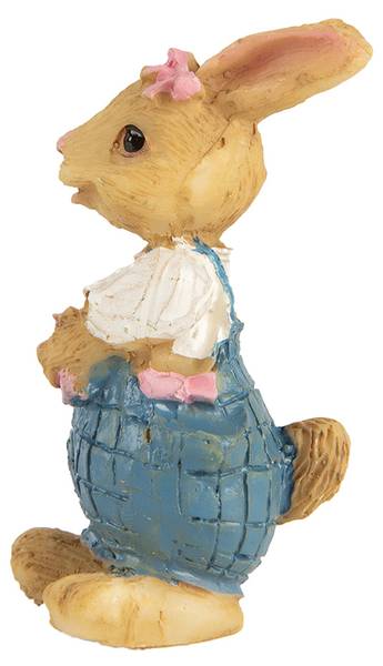 Dekorationsfigur Kaninchen Easter&Hiloh Braun - Kunststoff - 3 x 5 x 3 cm