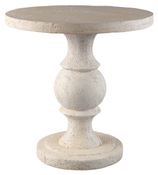 Beistelltisch Muza Weiß - Naturfaser - 56 x 56 x 56 cm