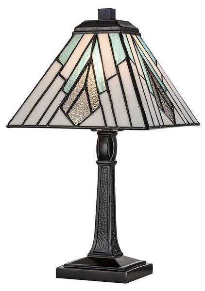 Tischlampe FLORENCE Braun - Grau - Glas - Metall - 20 x 35 x 20 cm