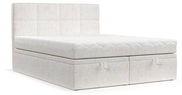 Boxspringbett TESSA mit Stauraum Neve Creme - Liegefläche Breite: 160 cm