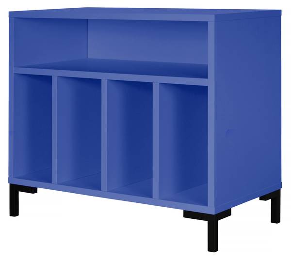 Schrank für Schallplatten BOWIE Blau