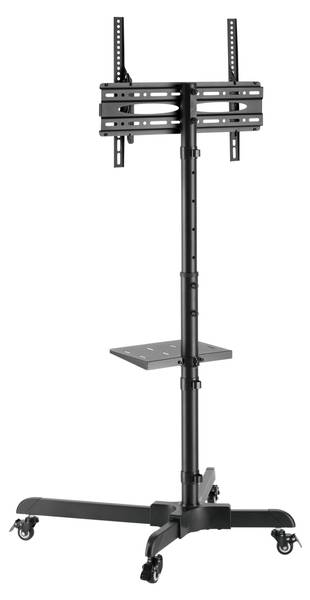 TV-Stand LUMFS23-44TW Schwarz - Stahl - 72 x 143 x 61 cm