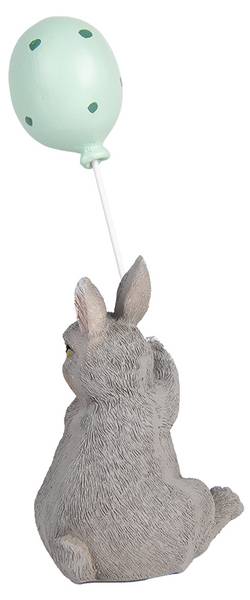 Dekorationsfigur Kaninchen Easter&Ander Grau - Kunststoff - 6 x 18 x 7 cm