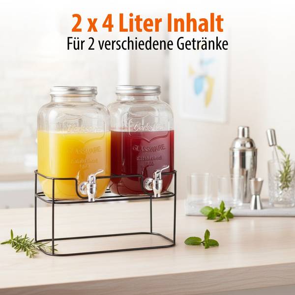 Getränkespender MECUDR151008 Glas - 17 x 33 x 33 cm