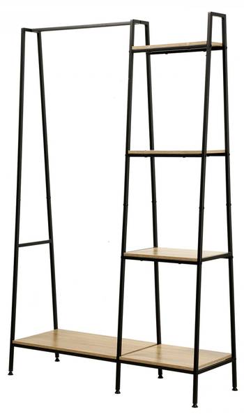 Kleiderständer LEXIE Braun - Holzwerkstoff - 35 x 160 x 101 cm