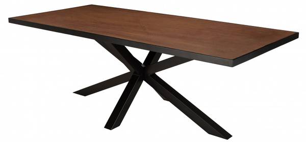 Esstisch BASILE Schwarz - Metall - 100 x 76 x 220 cm
