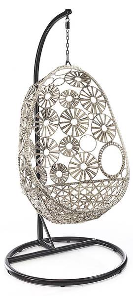 Hängekorb FLOWERPOWER24 Grau - Metall - 94 x 120 x 94 cm