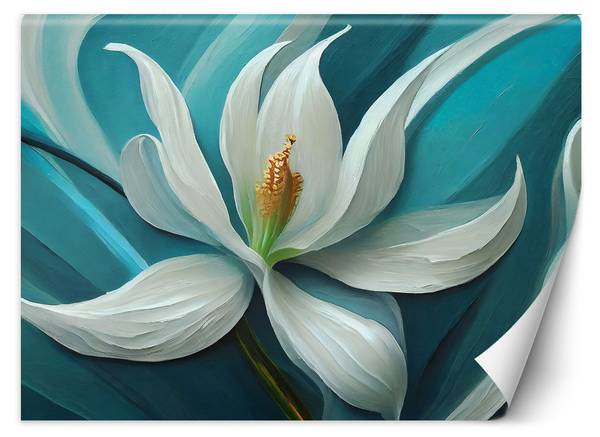 Fotobehang afbeelding lelie bloem 350 x 245 cm
