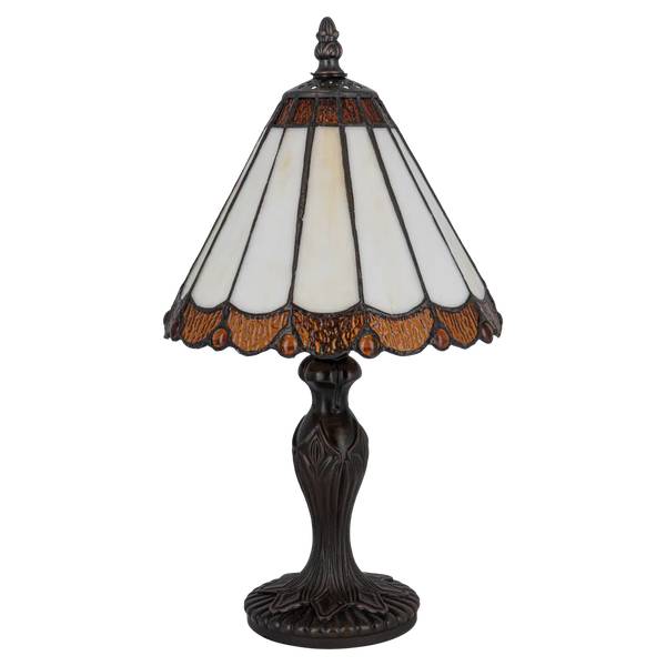 Tiffany Tischlampe 7018 Weiß - Glas - 20 x 36 x 20 cm