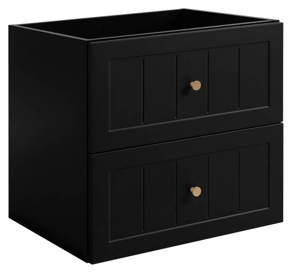 Wastafelmeubel Alpen III zwart - wit - Breedte: 120 cm