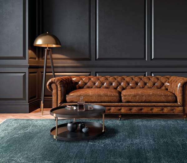 Tapis Vintage Anthracite Gris 195X280cm Gris - 195 x 280 cm