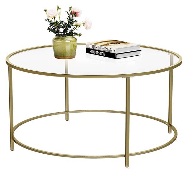 Couchtisch Belmopan Gold - Metall - 84 x 46 x 84 cm