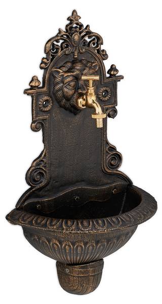 Fontaine extérieure de jardin Doré - Laiton - Fonte - 35 x 61 x 18 cm