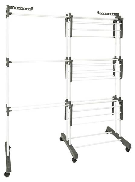 Modularer Wäscheständer SINAI Weiß - Metall - 53 x 170 x 78 cm