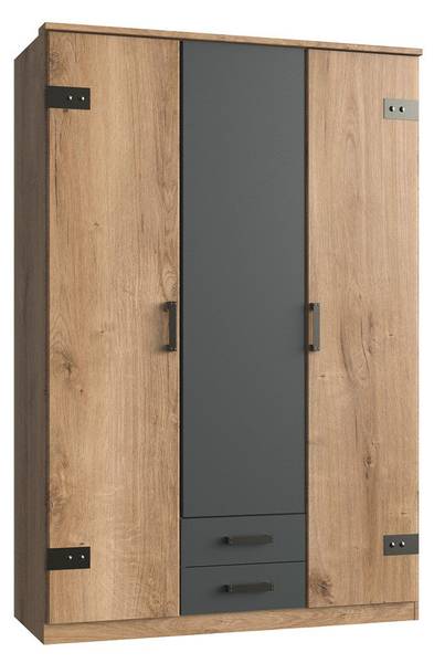 Armoire 13166 Marron - Bois manufacturé - 58 x 199 x 135 cm
