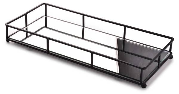 Deco-dienblad CEDRIC zwart - metaal - 16 x 5 x 5 cm