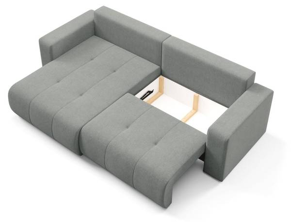 Ecksofa AUGUSTO Grau - Ecke davorstehend links