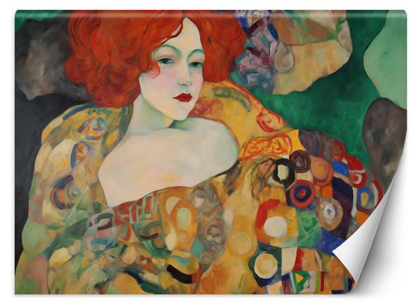 Fotobehang roodharige vrouw - g. klimt 350 x 245 cm