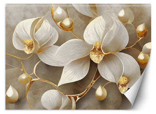 Fototapete Orchidee glamourös 300 x 210 cm