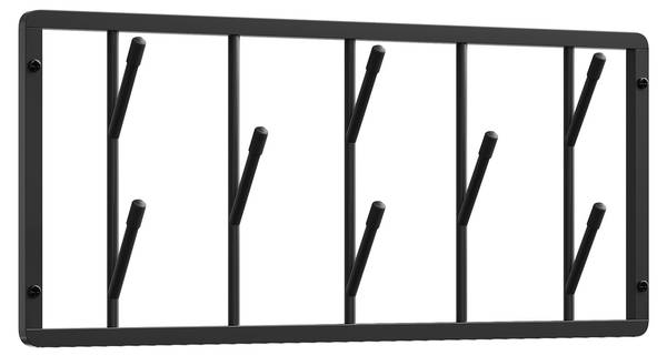 Wandgarderobe HN-001-14 Schwarz - Höhe: 27 cm