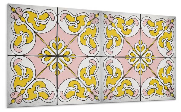 Klebepaneele Blumen Fliese 100 x 50 cm