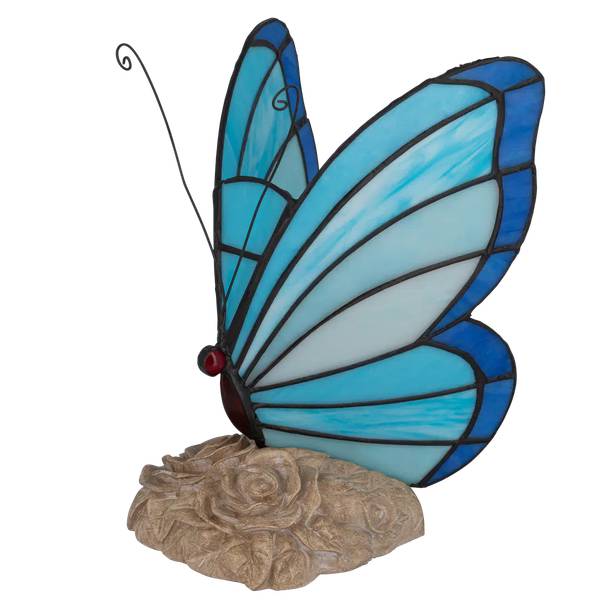 Tiffany Tischlampe Schmetterling 8000 Blau