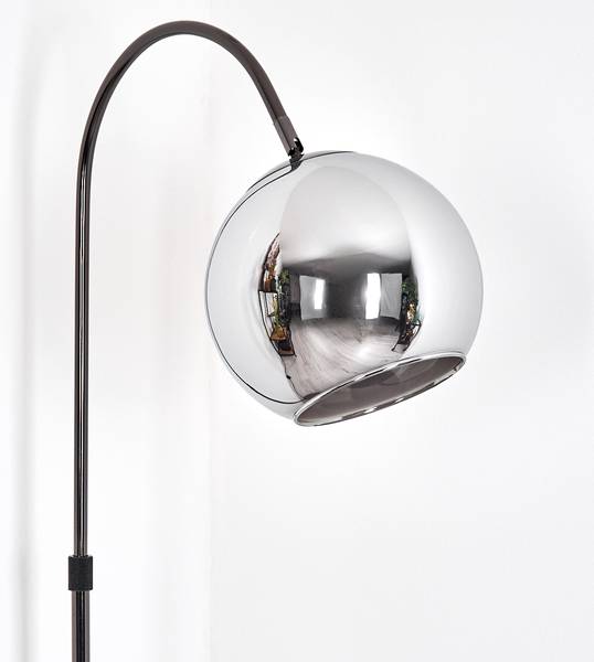Stehlampe Cesaro Grau - Silber - Aluminium - Klarglas - 52 x 140 x 90 cm