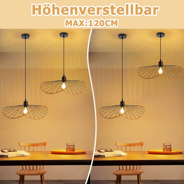Hängelampe Ozx Schwarz - Eisen - 50 x 120 x 10 cm