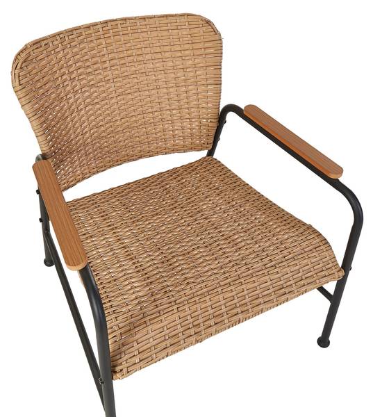 Sitzgruppe OFANTO 4-tlg Schwarz - Blau - Bambus - 108 x 73 x 108 cm