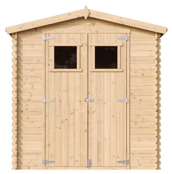 Gartenhaus mit Boden M343+M343G Beige - Fichte - 200 x 224 x 200 cm