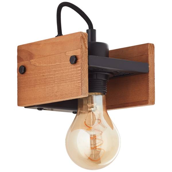 Wandlampen 31121144181 1 Braun - Holz teilmassiv - 12 x 11 x 13 cm