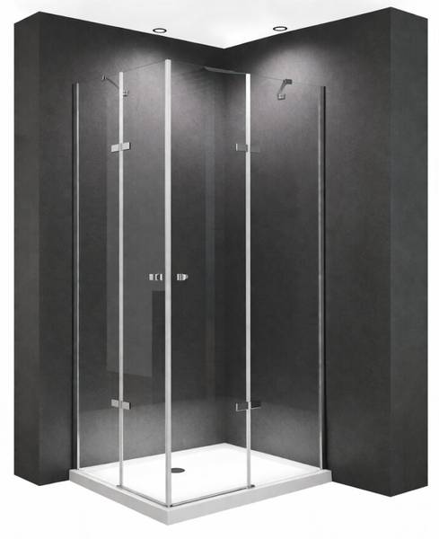 Eckduschkabine JOSEFINE Sicherheitsglas - 90 x 195 x 75 cm