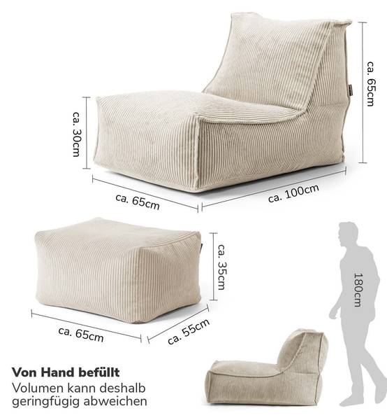 Sitzsack Der Gelassene 2tlg. Beige