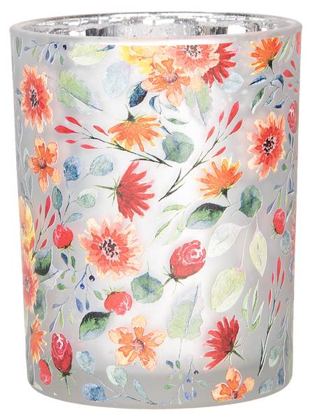 Teelichthalter FotinoVII 2er Set Grau - Glas - 10 x 13 x 10 cm