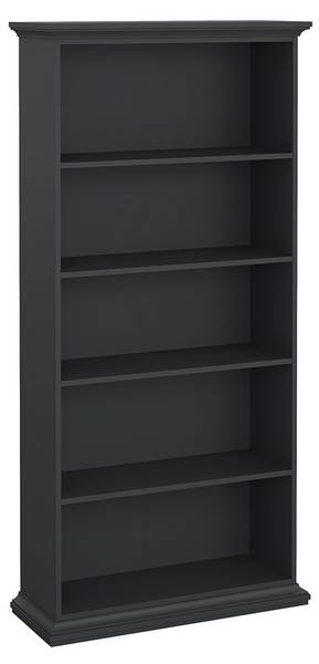 Boekenkast Venetië grijs - deels massief hout - 97 x 201 x 37 cm
