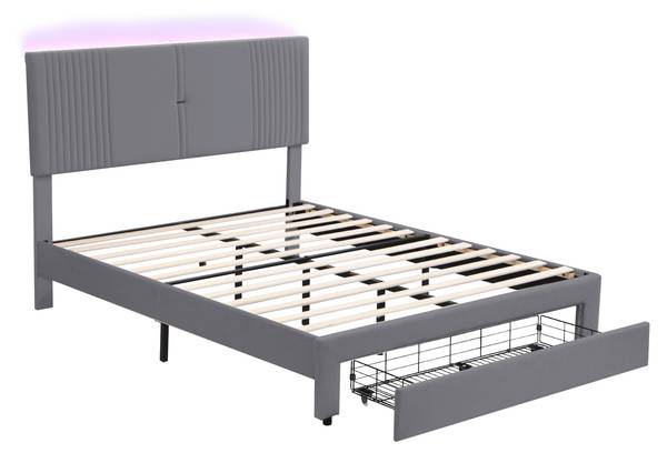 Kinderbett ｜K-250 Grau - Metall - 145 x 113 x 200 cm