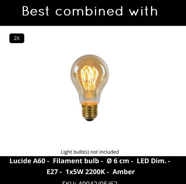 Deckenleuchte RENATE Messing - Stahl - 10 x 16 x 32 cm