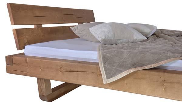 Holzbett SELMA Gelb - Tanne - Fichte - 140 x 90 x 200 cm