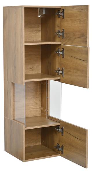 Wohnwand  Cronus Ⅰ（3-tlg） Schwarz - Braun - Holzwerkstoff - Kunststoff - 40 x 100 x 180 cm
