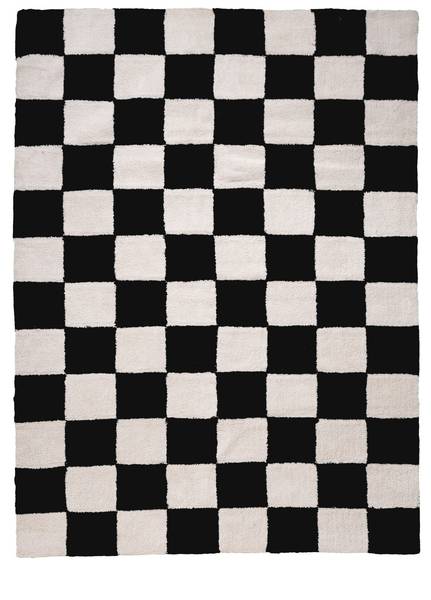 Teppich Blox Schwarz - Textil - 120 x 2 x 170 cm