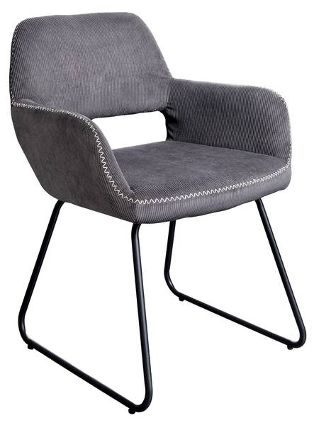 Stuhl MUSTANG Grau - Cord - Polyester - 57 x 77 x 61 cm