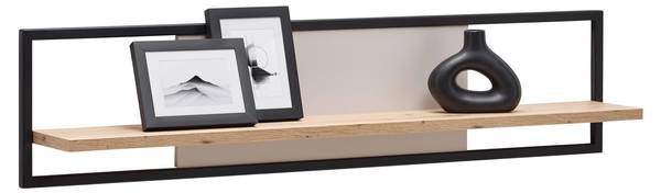 Wandboard CREMONA Beige - Holzwerkstoff - Metall - 120 x 28 x 20 cm