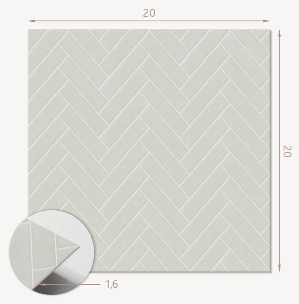 Vinylfliese FischKachel 20er-Set 20 x 20 cm