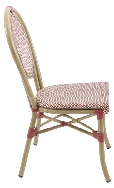 Stuhl Opera 2er Set Rot - Metall - 57 x 90 x 45 cm