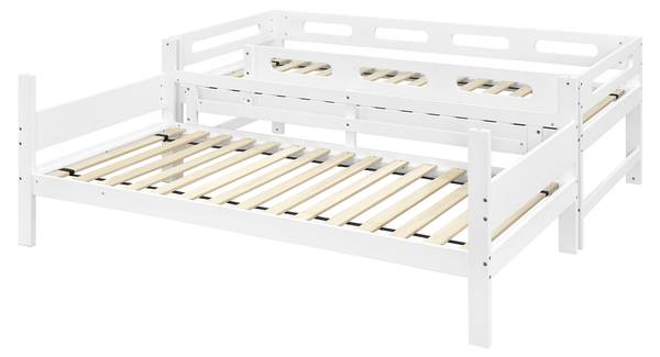 Stapelbed LucyAttic Ⅰ wit - grenenhout - 95 x 146 x 204 cm