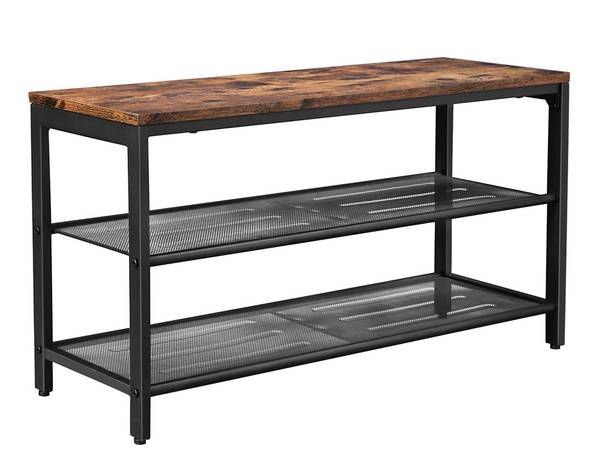 Schuhbank Noida Braun - Holzwerkstoff - 30 x 45 x 80 cm