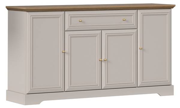 Sideboard ZARULA Beige - Braun - Holz teilmassiv - 165 x 92 x 47 cm