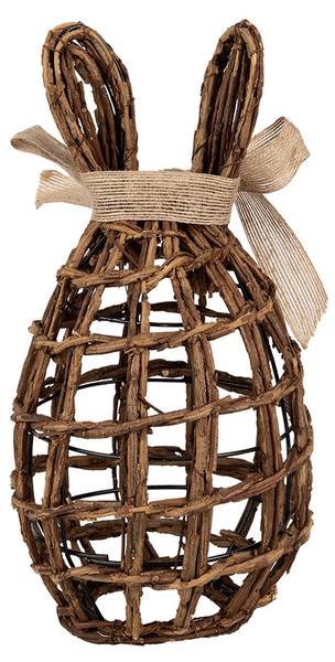 Kaninchen Easter&Charlie Braun - Rattan - 16 x 31 x 16 cm